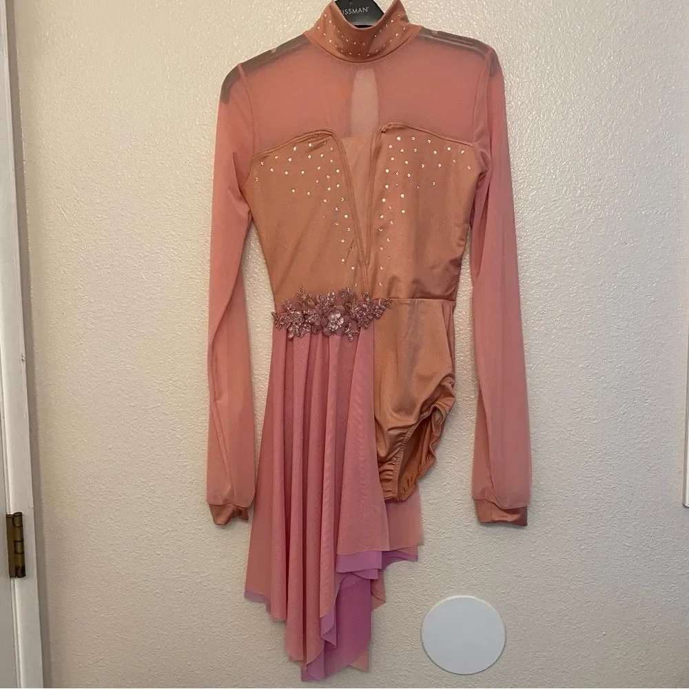 WEISSMAN solo Elite Dance Costume pink I'M WITH YOU 14106 lyrical romantic SA